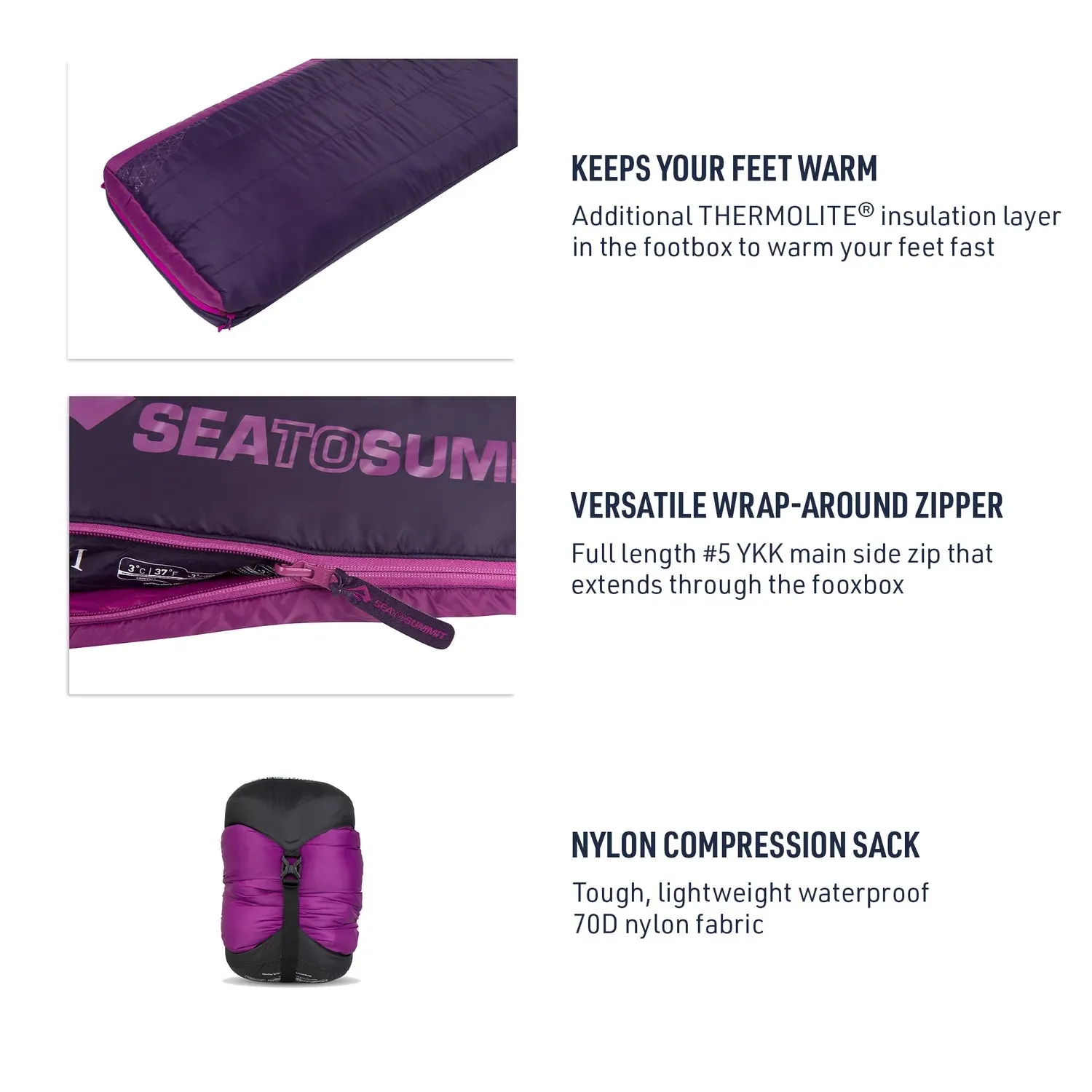 Sea to Summit Women's Quest Synthetic Sleeping Bag 30&deg;F