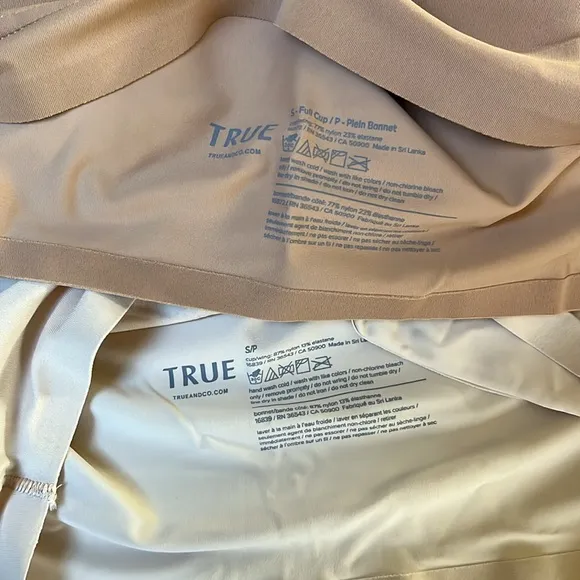 Set of 2 NWT True &amp; Co Lift Full Cup Adjustable Strap and Wide Strap Scoop Sz S