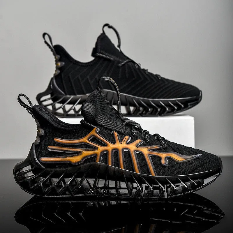 Shoes Men's Trendy Shoes Spring 2021 New Sports Shoes Men's Shock Absorption Running Mesh Breathable Blade Shoes Summer Men's Shoes