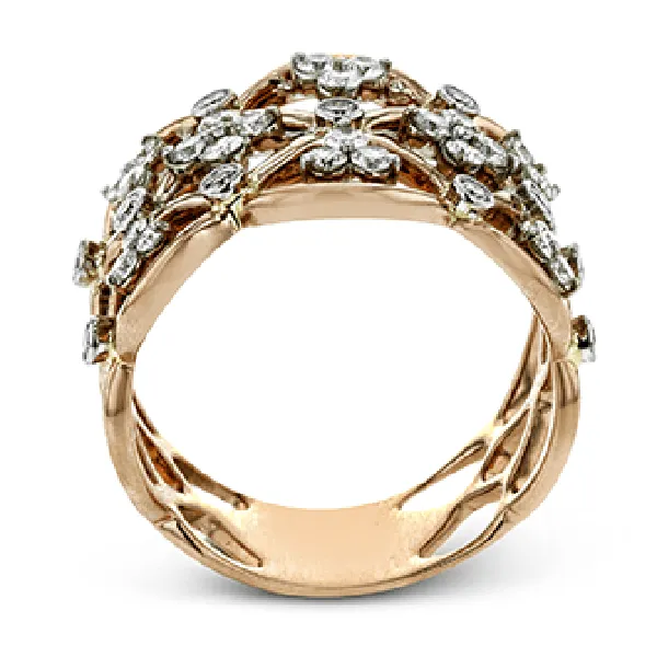 Simon G. 18K Two-Tone Gold Trellis Diamond Ring