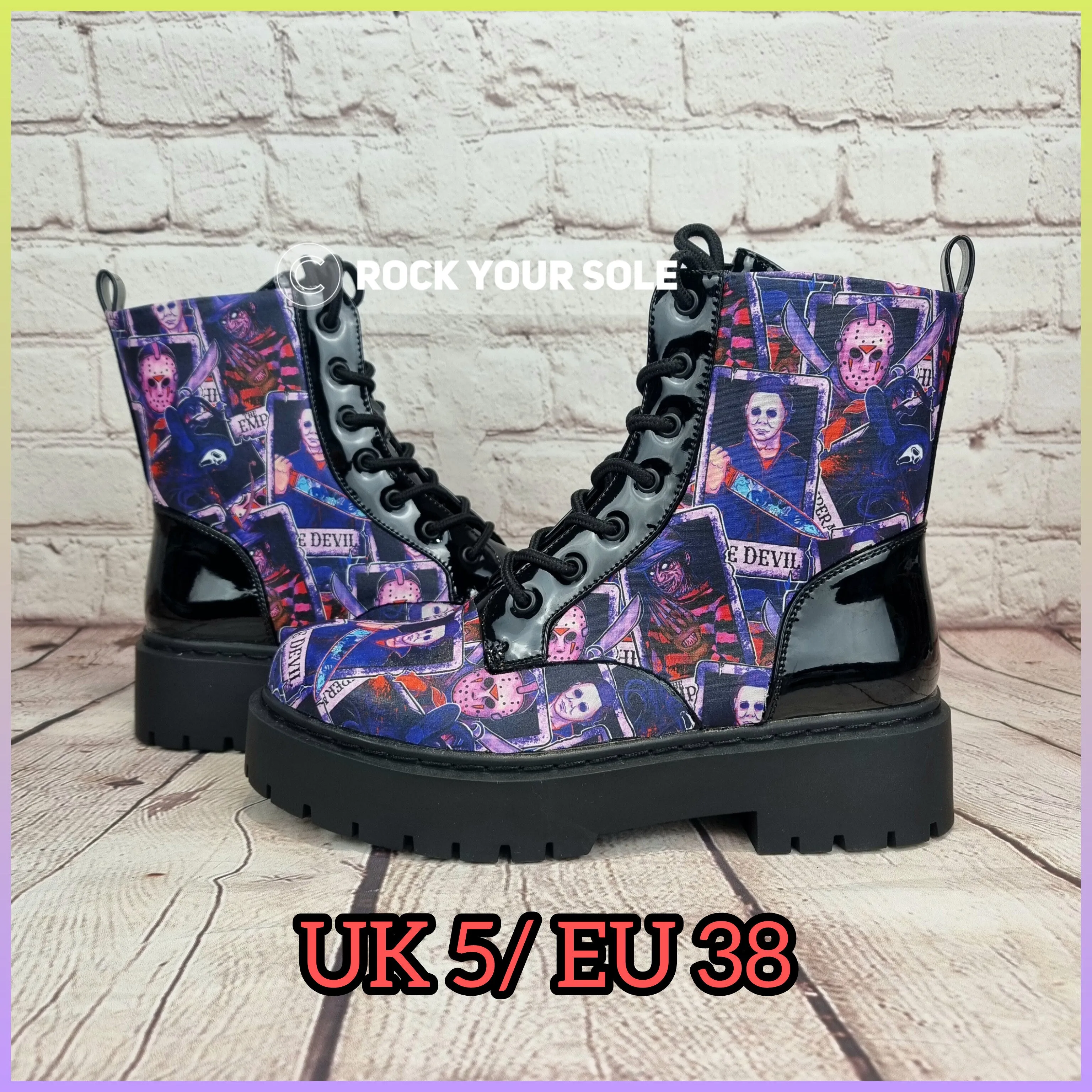 Size 5. Ready made Horror Movie ankle boots