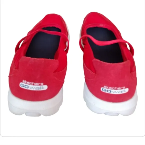 Skechers Go Walk Legacy 13522 Leather Upper Mary Jane Slip On Shoes 9 M