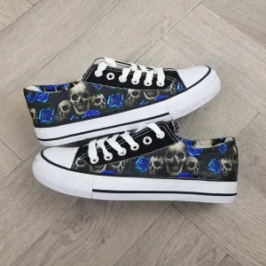 Skulls and Blue Roses women sneakers