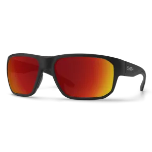 Smith Arvo Sunglass Matte Black   ChromaPop Polarized Red Mirror Lens
