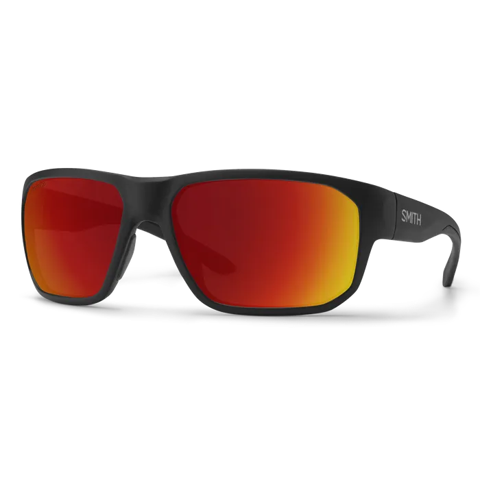 Smith Arvo Sunglass Matte Black   ChromaPop Polarized Red Mirror Lens