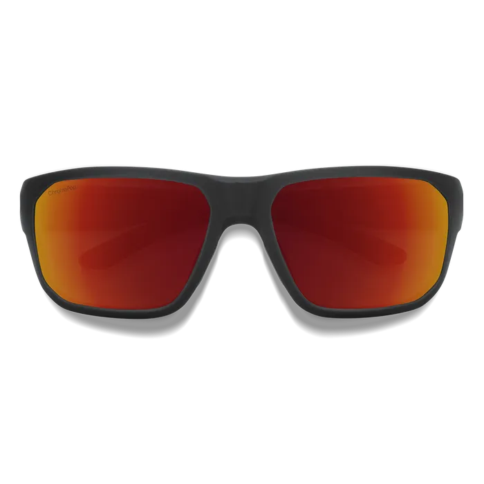 Smith Arvo Sunglass Matte Black   ChromaPop Polarized Red Mirror Lens