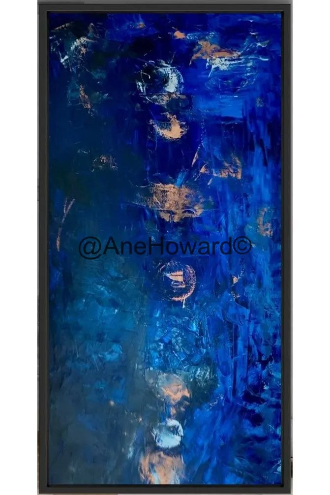 SOLD - Abstract Blue: Chakras Oil Painting