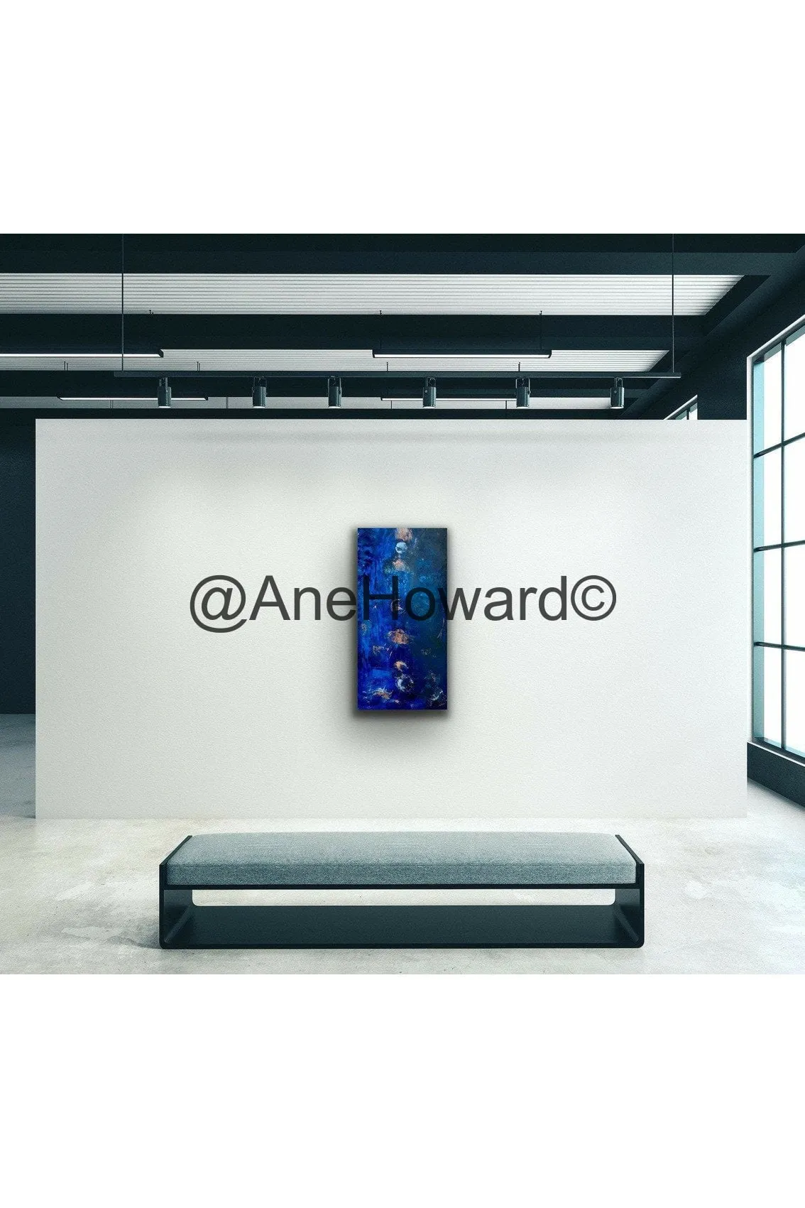 SOLD - Abstract Blue: Chakras Oil Painting