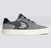T20 PRO Charcoal Grey Suede and Mesh Ivory Logo Sneaker Women