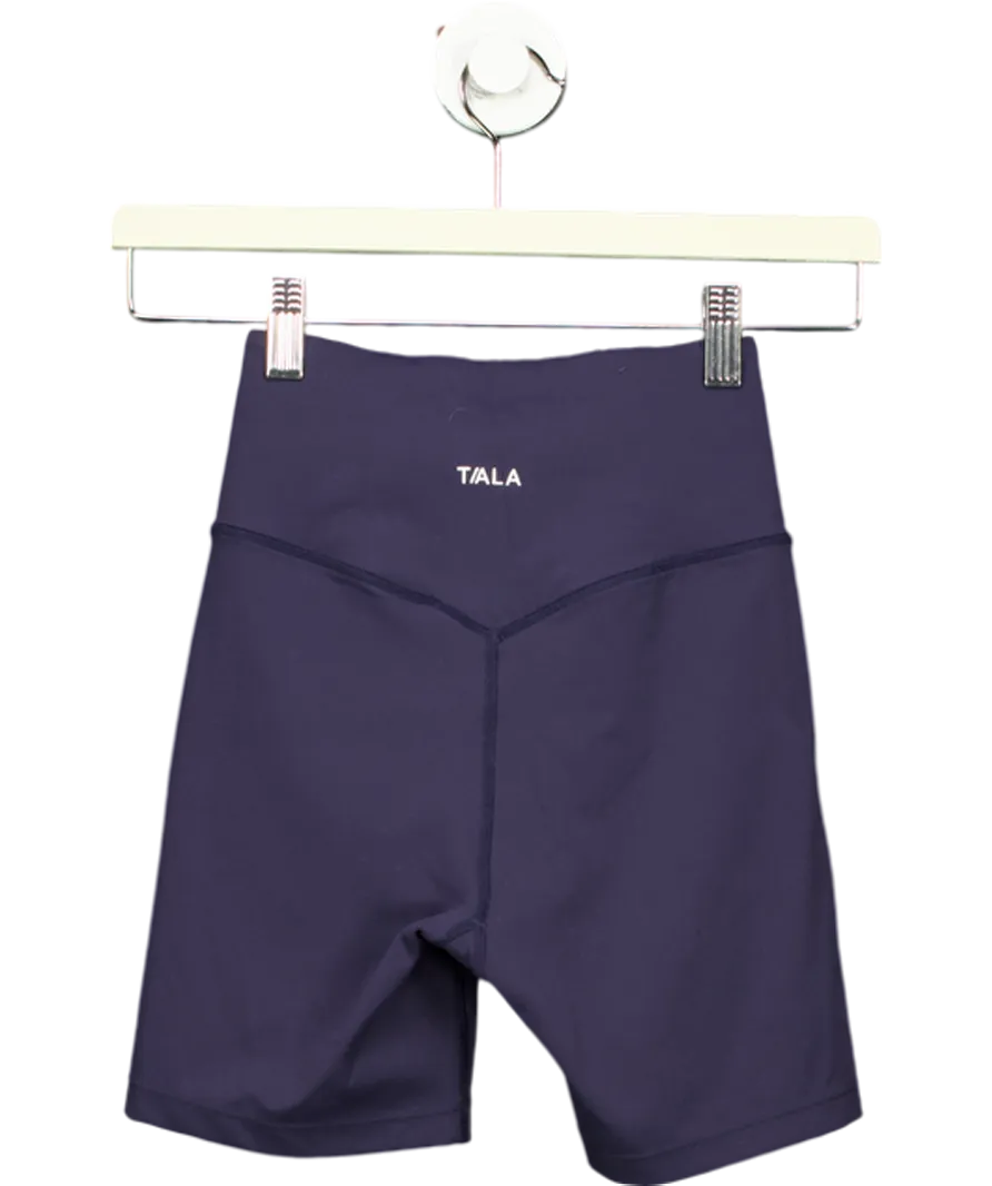 TALA Blue Dayflex Wrap High Waisted Cycling Shorts UK XS