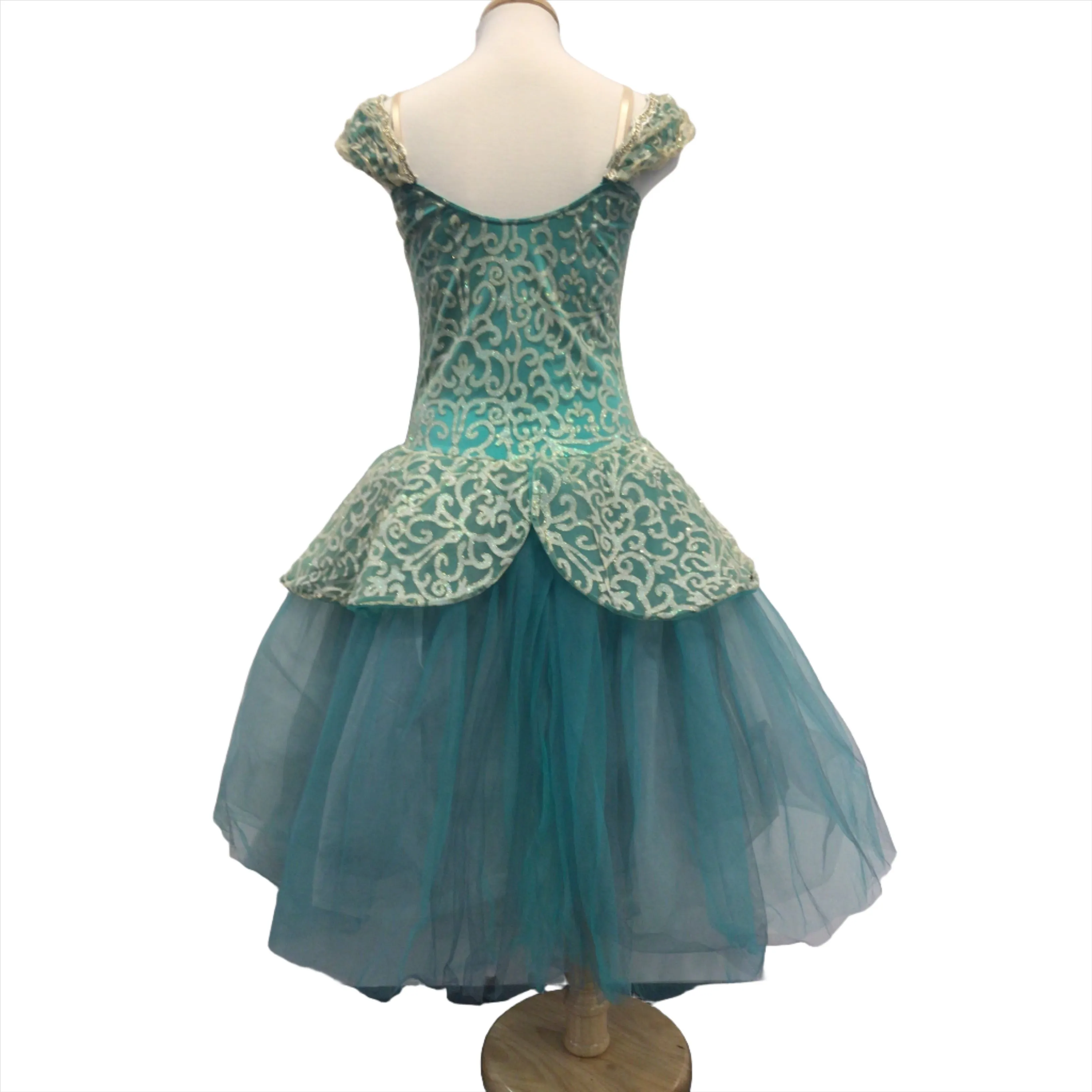 Teal and Gold Romantic Tutu