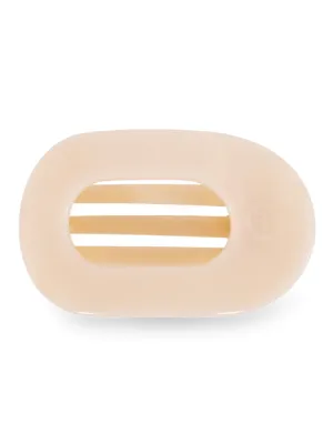 Teletie Small Flat Round Clip - Almond Beige