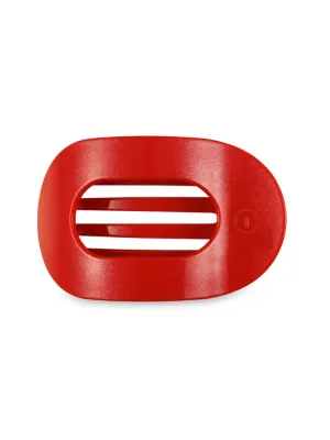 Teletie Small Flat Round Clip - Rudolph Red