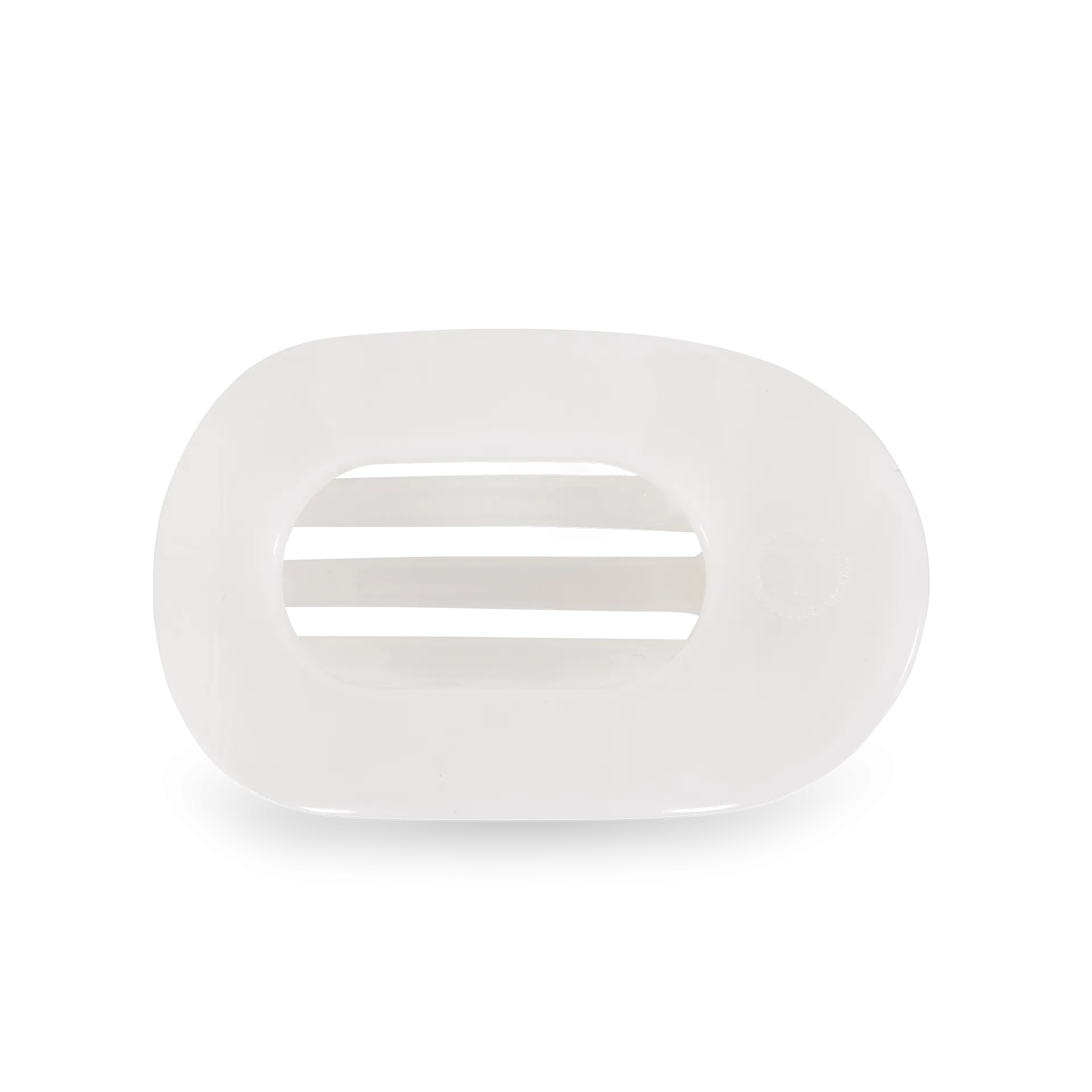 Teleties Flat Round Clip Small - Coconut White
