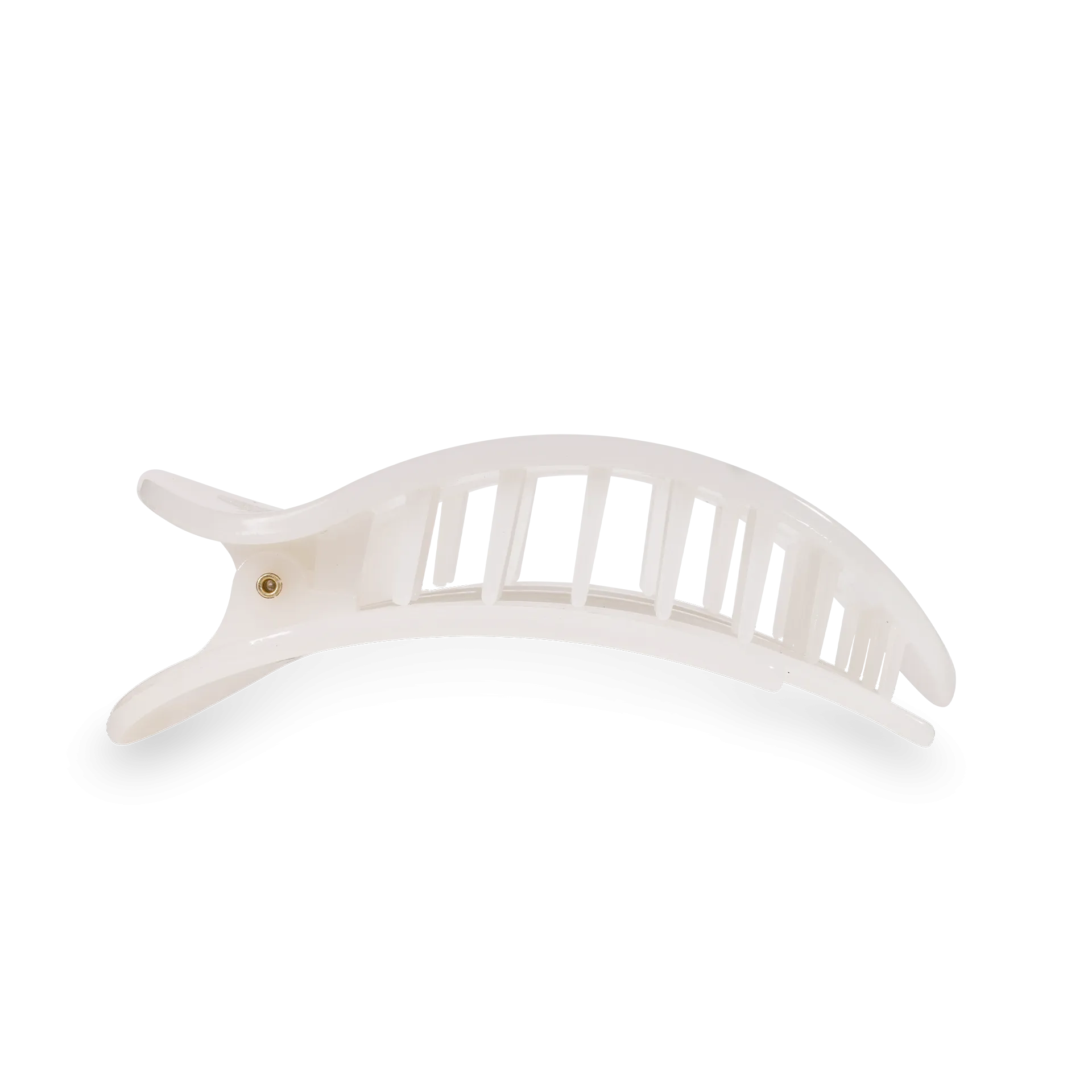 Teleties Flat Round Clip Small - Coconut White