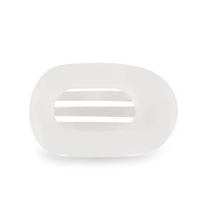Teleties Flat Round Clip Small - Coconut White