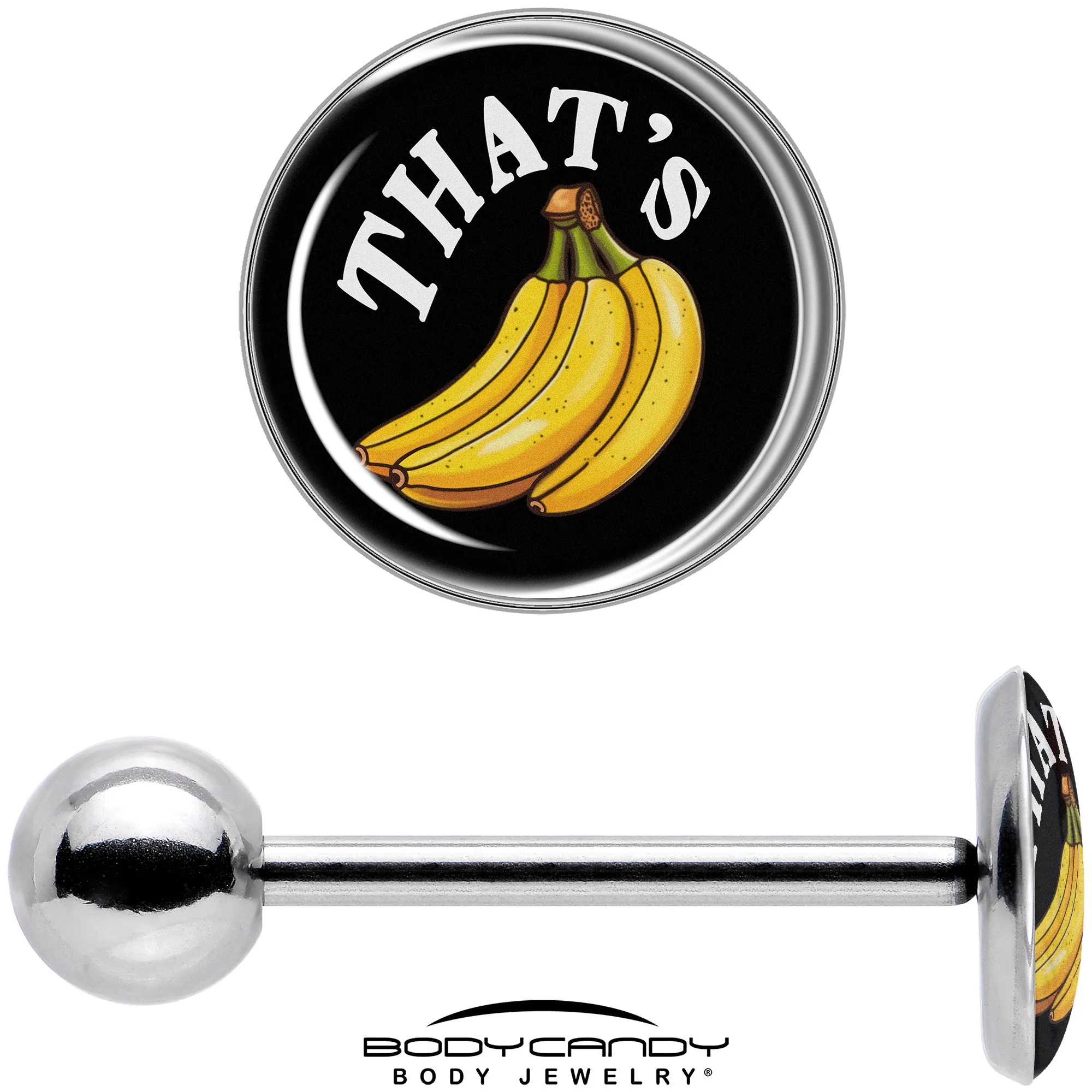 That is Bananas Barbell Tongue Ring