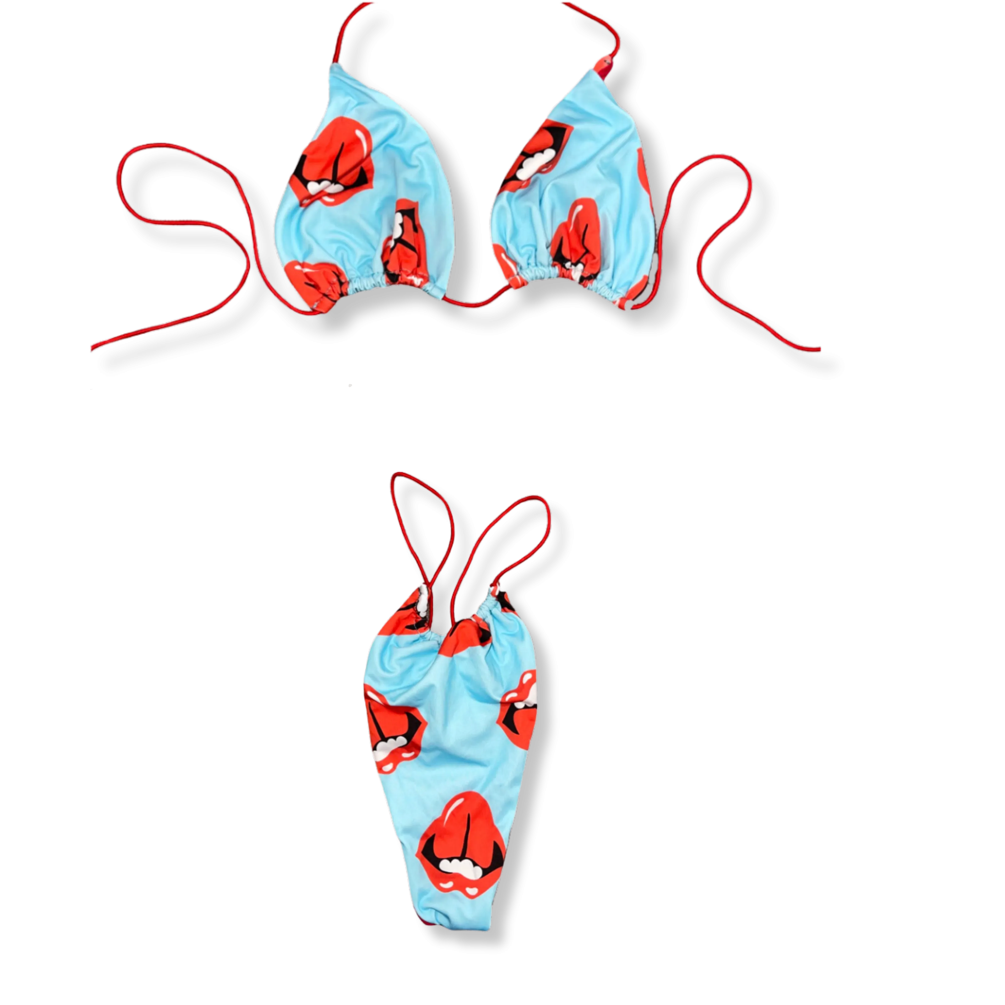 Tongue Out String Bikini