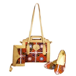 Trendy Matching Tote Bag and Clutch | Complete Your Look with Ballet Shoes Nk-206