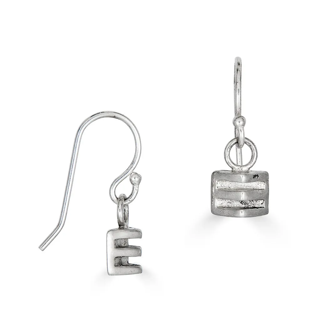 Triangle Layer Drop Earrings in Sterling Silver