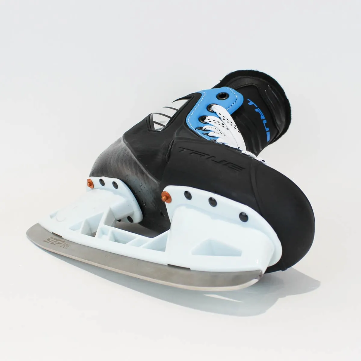 TRUE Player Junior Hockey Skates - Pro Stock - VH Holder - Blue Side - Size 4