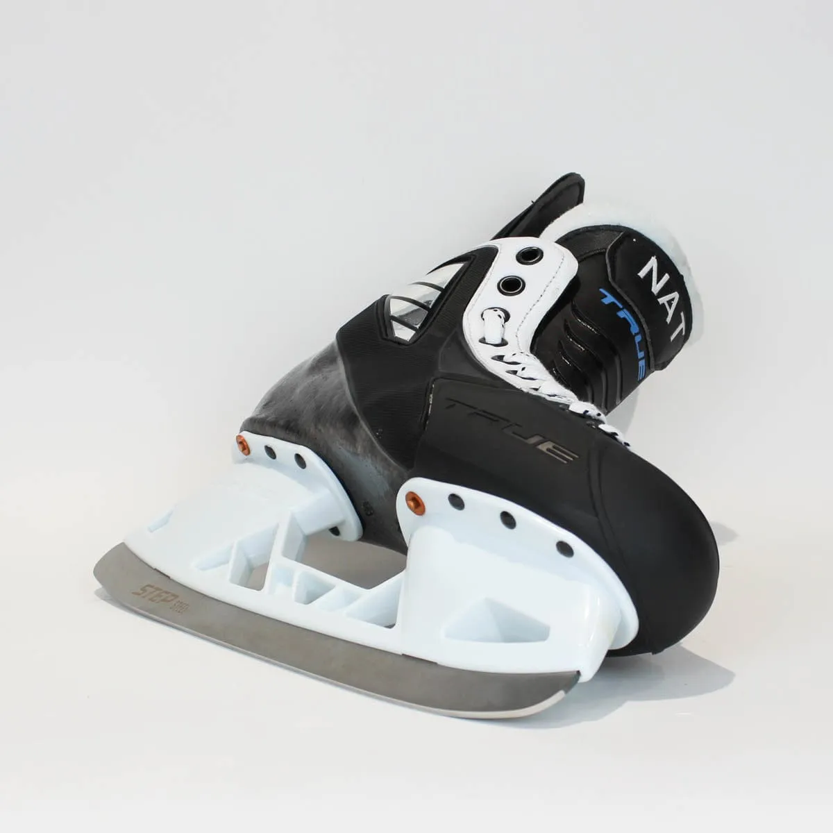 TRUE Player Junior Hockey Skates - Pro Stock - VH Holder - White Side - "NAT" - Size 5