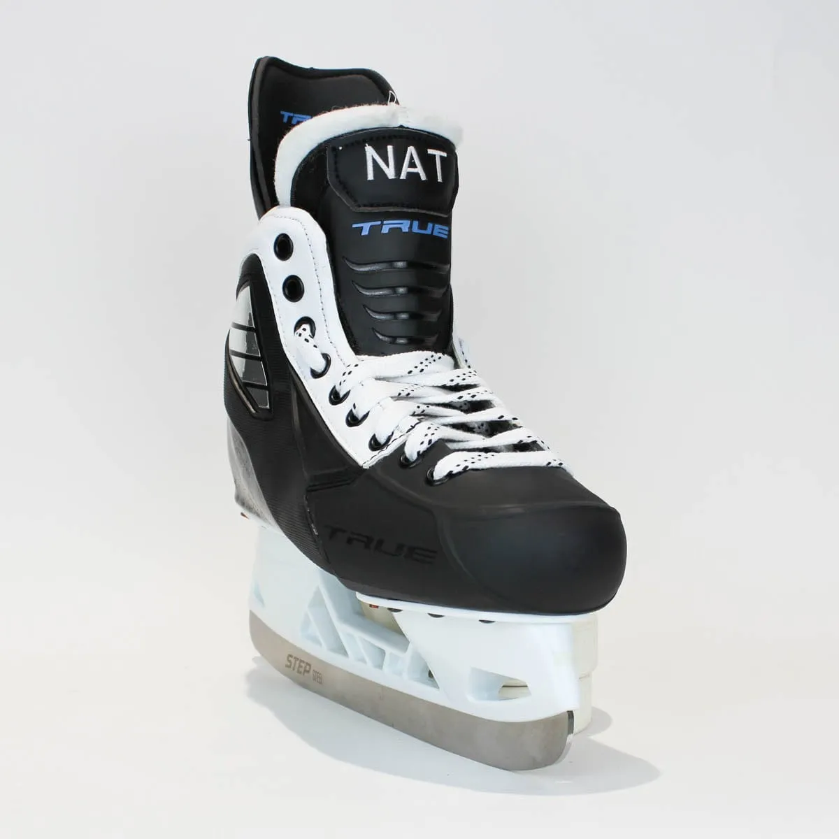 TRUE Player Junior Hockey Skates - Pro Stock - VH Holder - White Side - "NAT" - Size 5