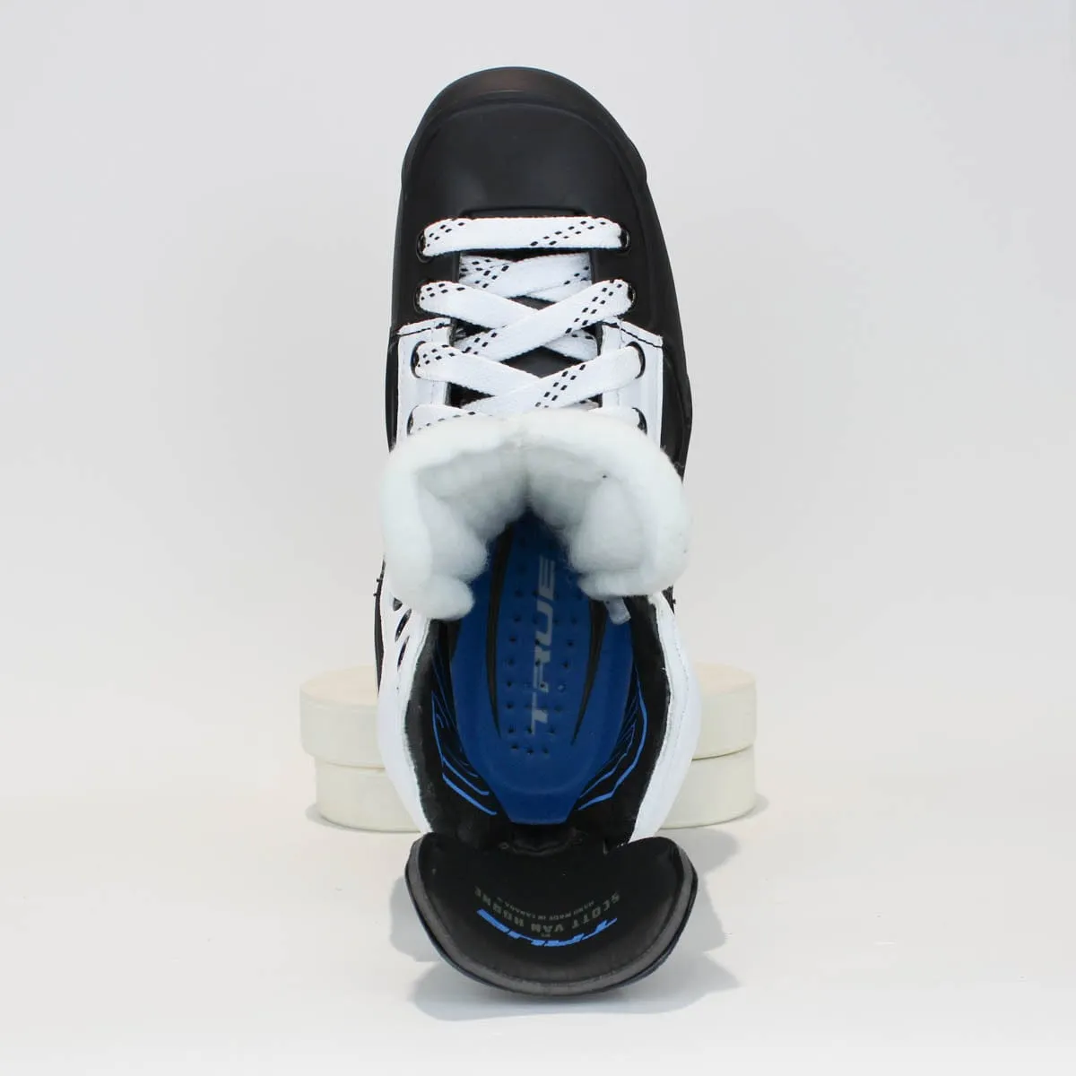 TRUE Player Junior Hockey Skates - Pro Stock - VH Holder - White Side - "NAT" - Size 5