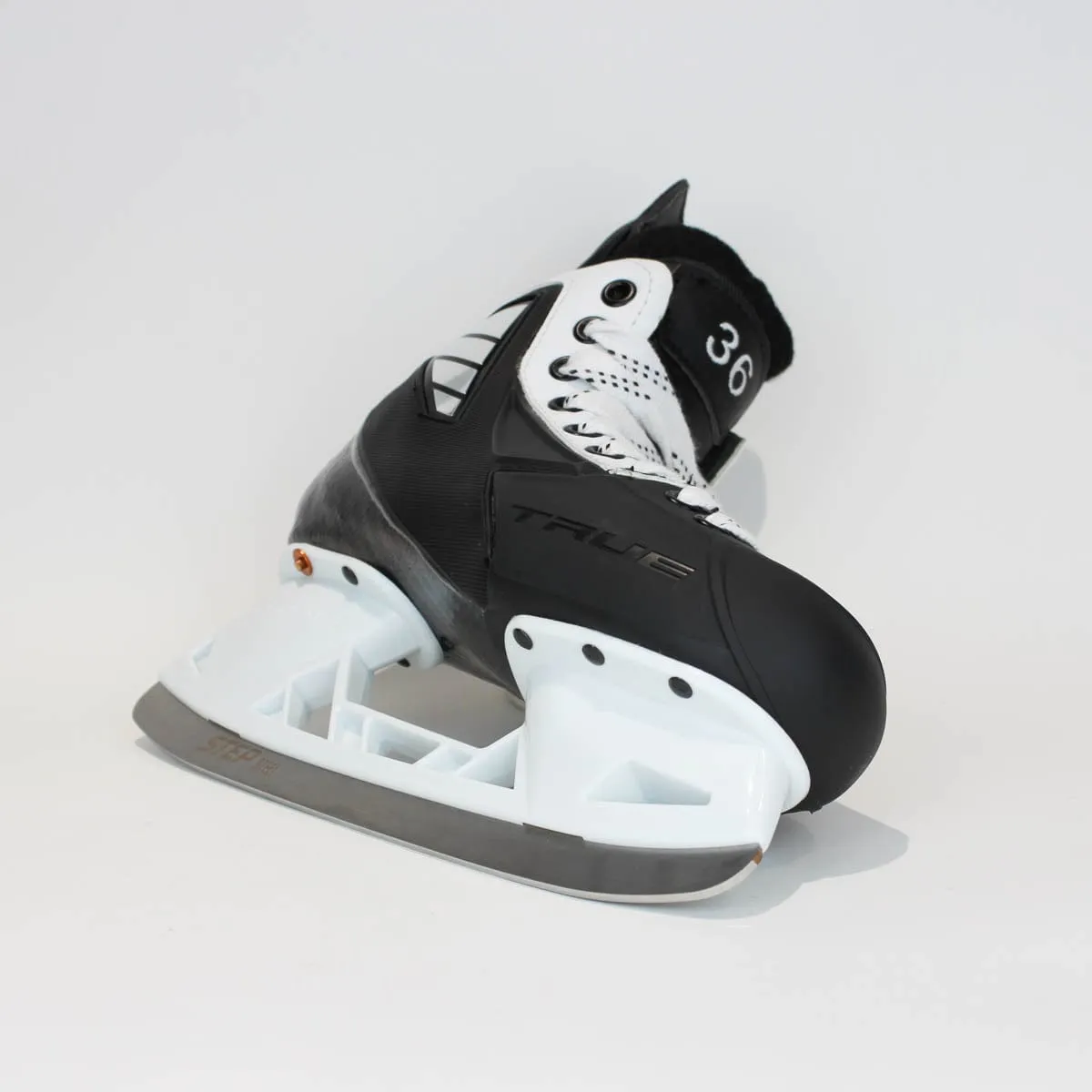 TRUE Player Junior Hockey Skates - Pro Stock - VH Holder - White Side - Size 4