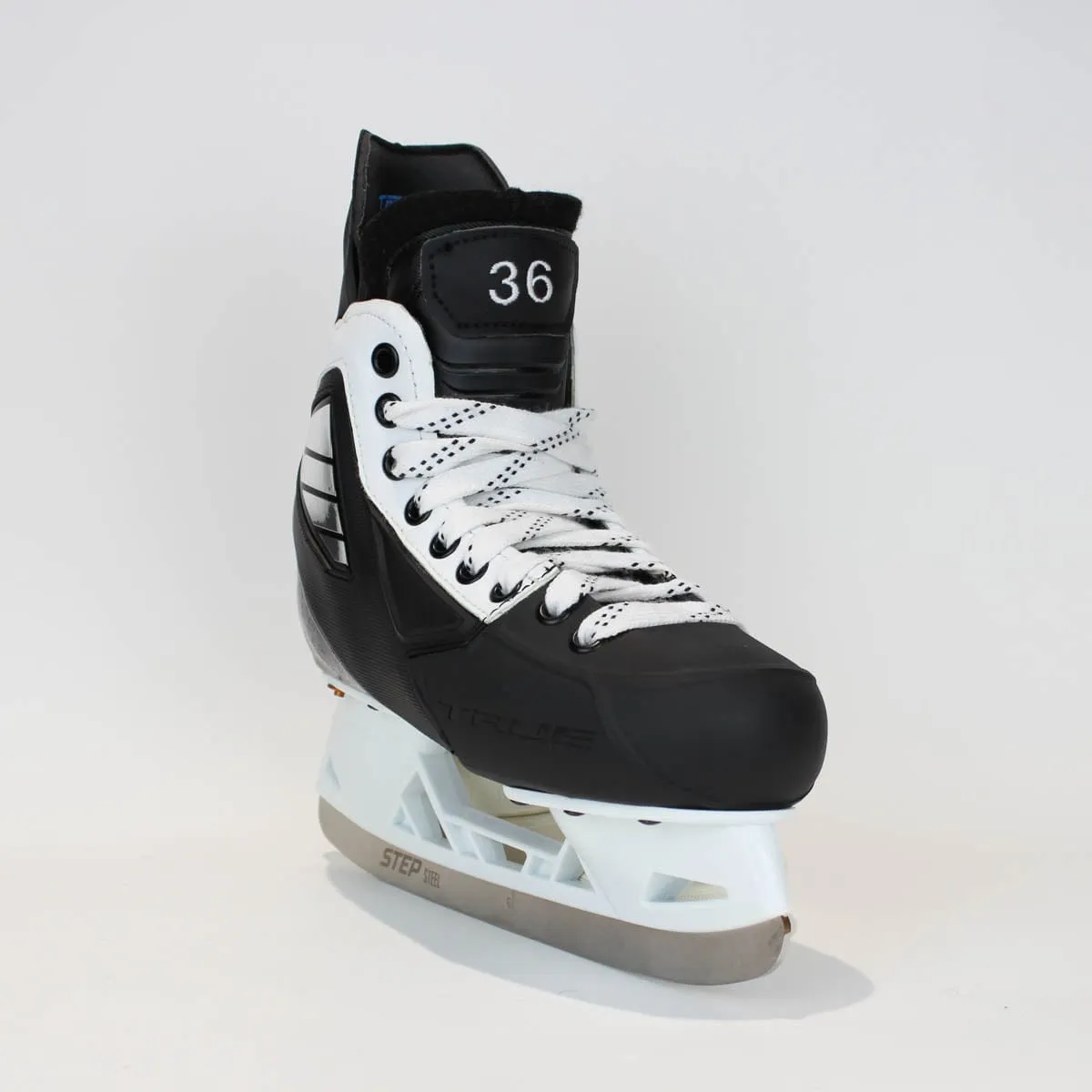 TRUE Player Junior Hockey Skates - Pro Stock - VH Holder - White Side - Size 4