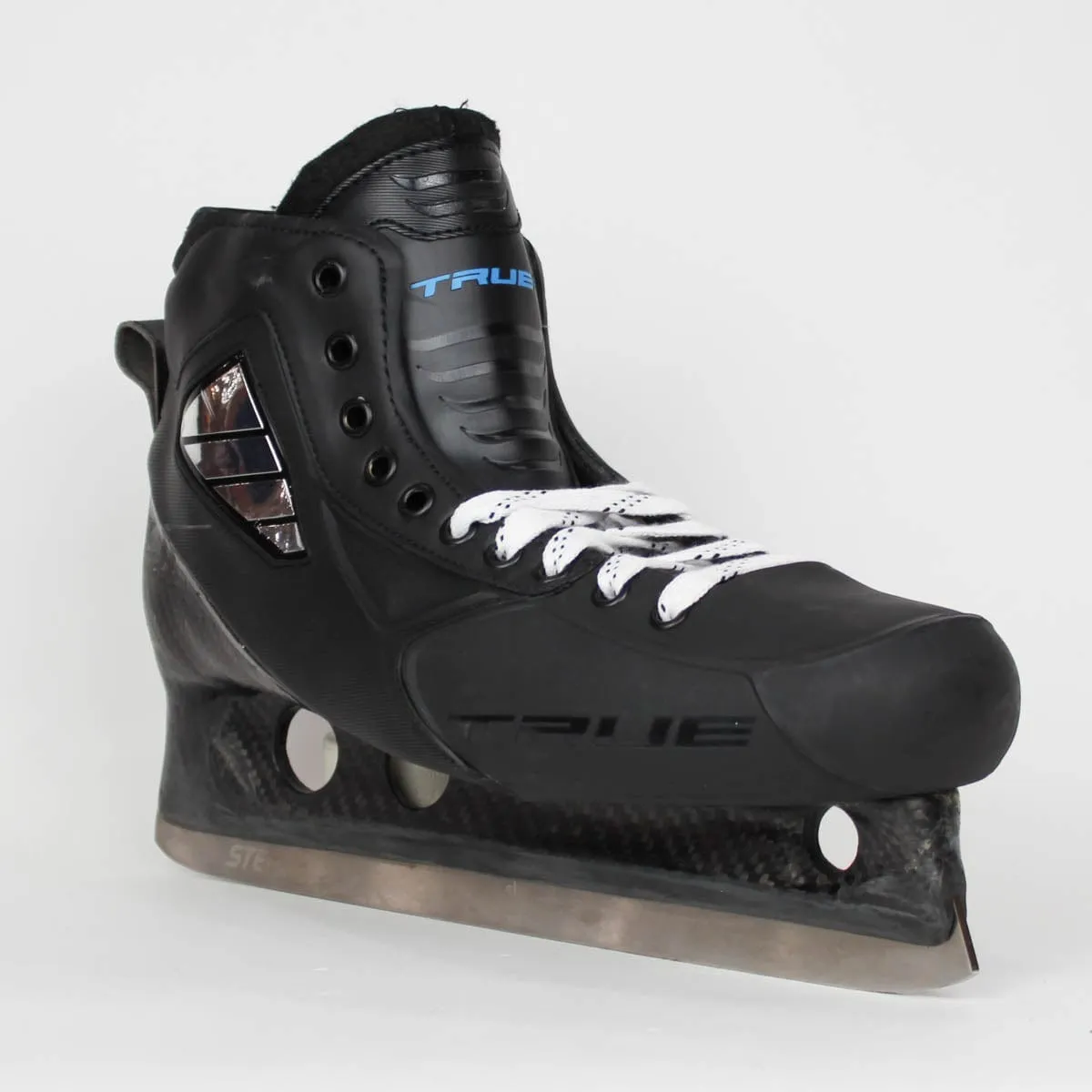 TRUE Senior One Piece Goalie Skates - Pro Stock - Black/Blue Liner - Size 11