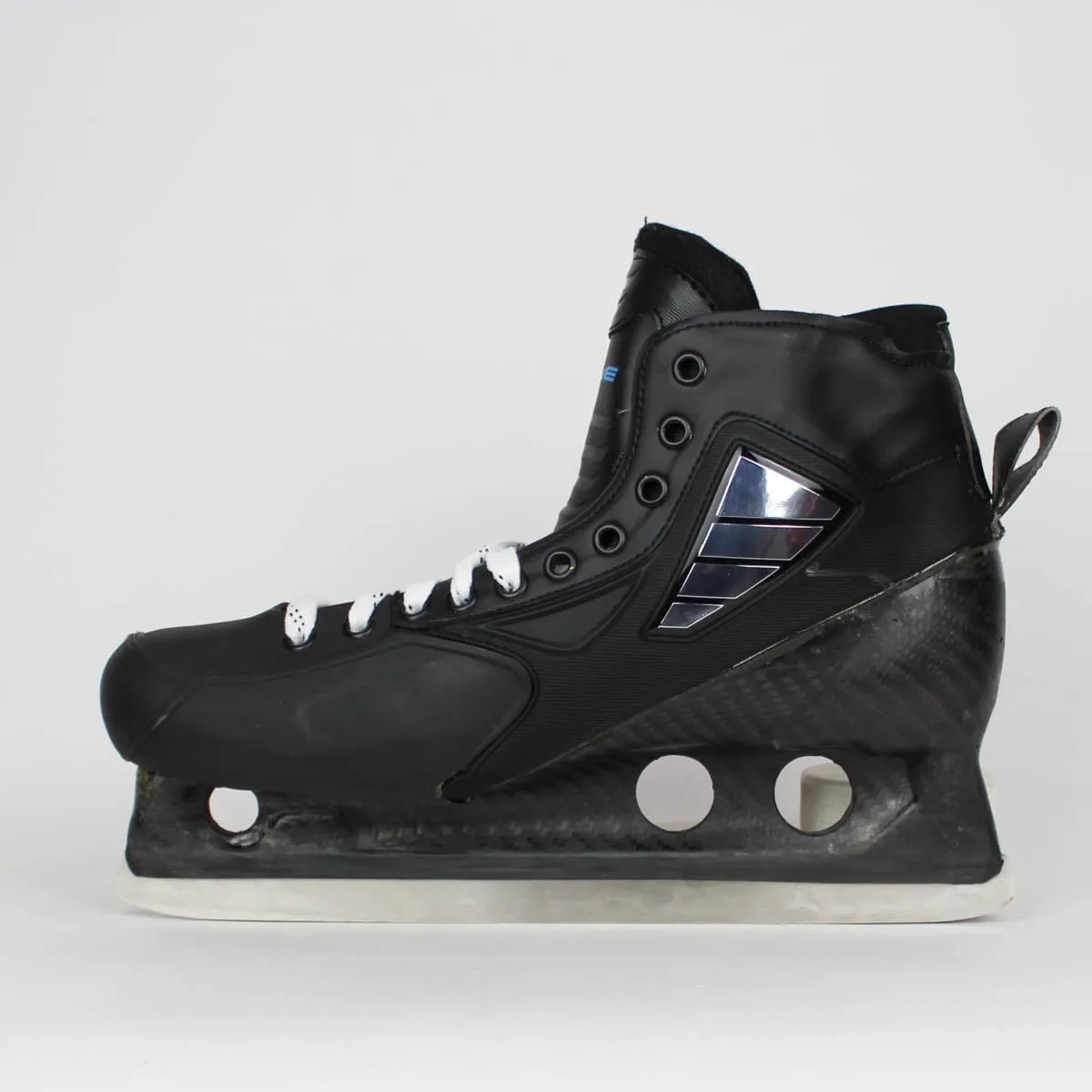 TRUE Senior One Piece Goalie Skates - Pro Stock - Black/Blue Liner - Size 11