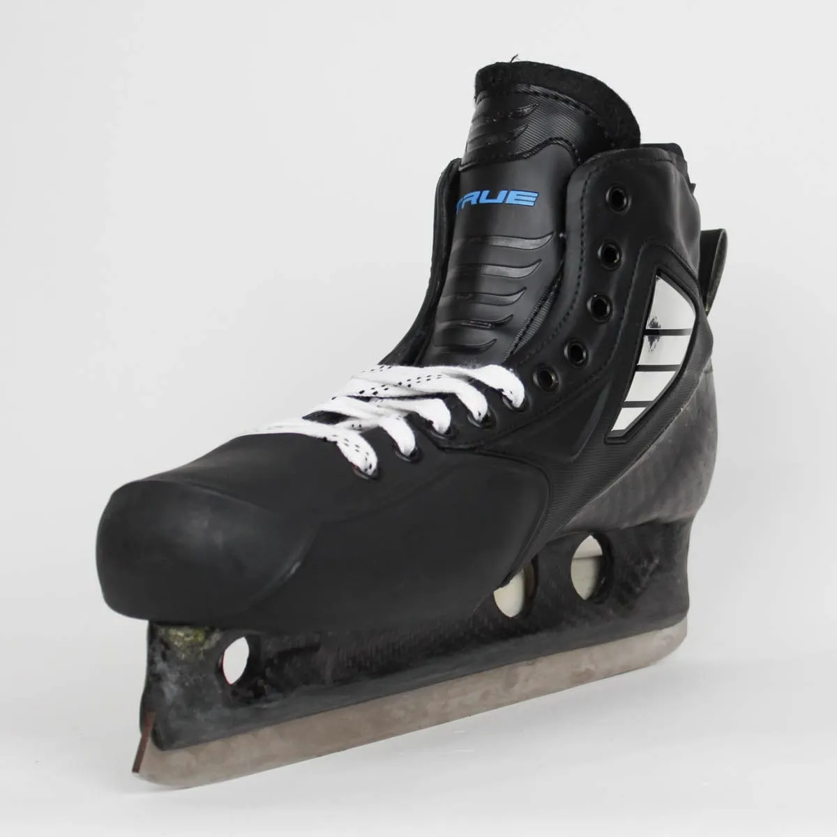 TRUE Senior One Piece Goalie Skates - Pro Stock - Black/Blue Liner - Size 11