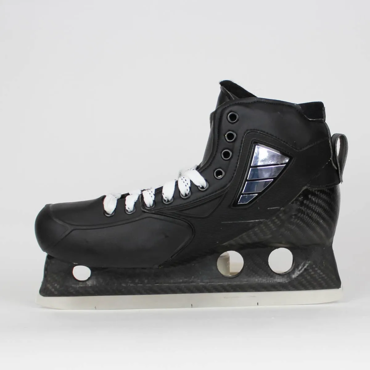 TRUE Senior One Piece Goalie Skates - Pro Stock - Metatarsal Guard Tongue - Size 10