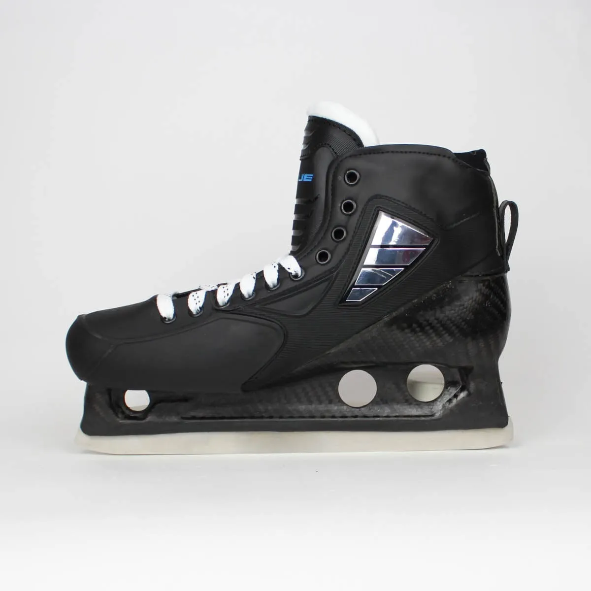 TRUE Senior One Piece Goalie Skates - Pro Stock - White Felt Tongue - Size 12