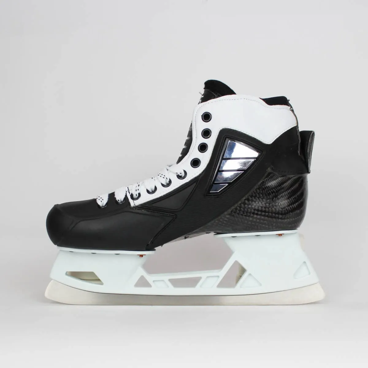 TRUE Senior Two Piece Goalie Skates - Pro Stock - White Side - "35" - Size 10
