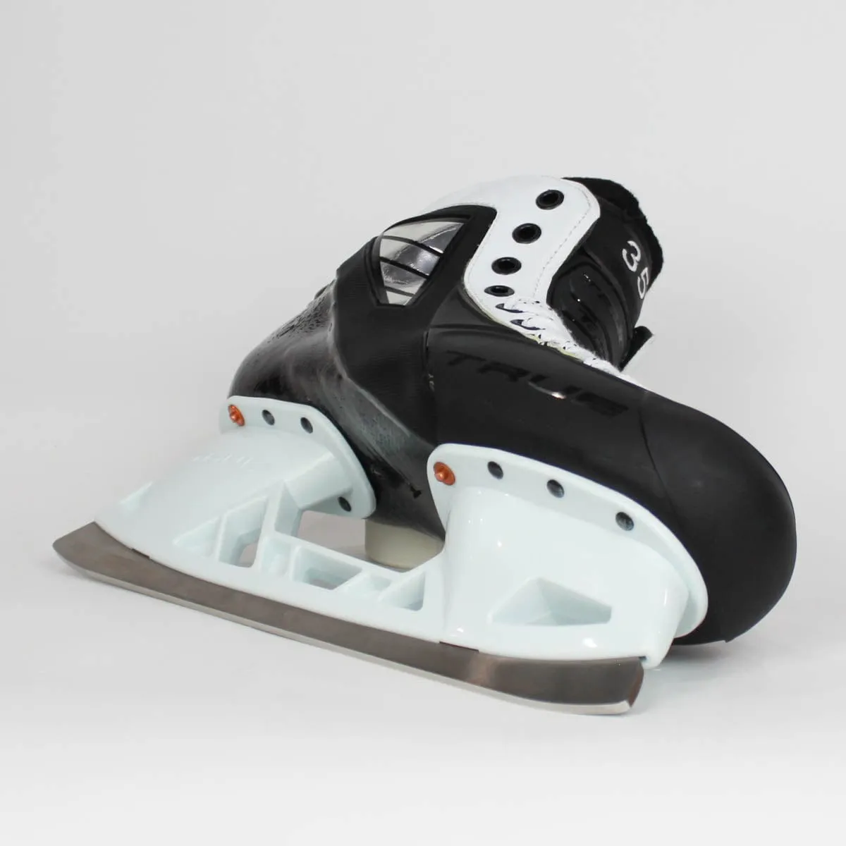TRUE Senior Two Piece Goalie Skates - Pro Stock - White Side - "35" - Size 10