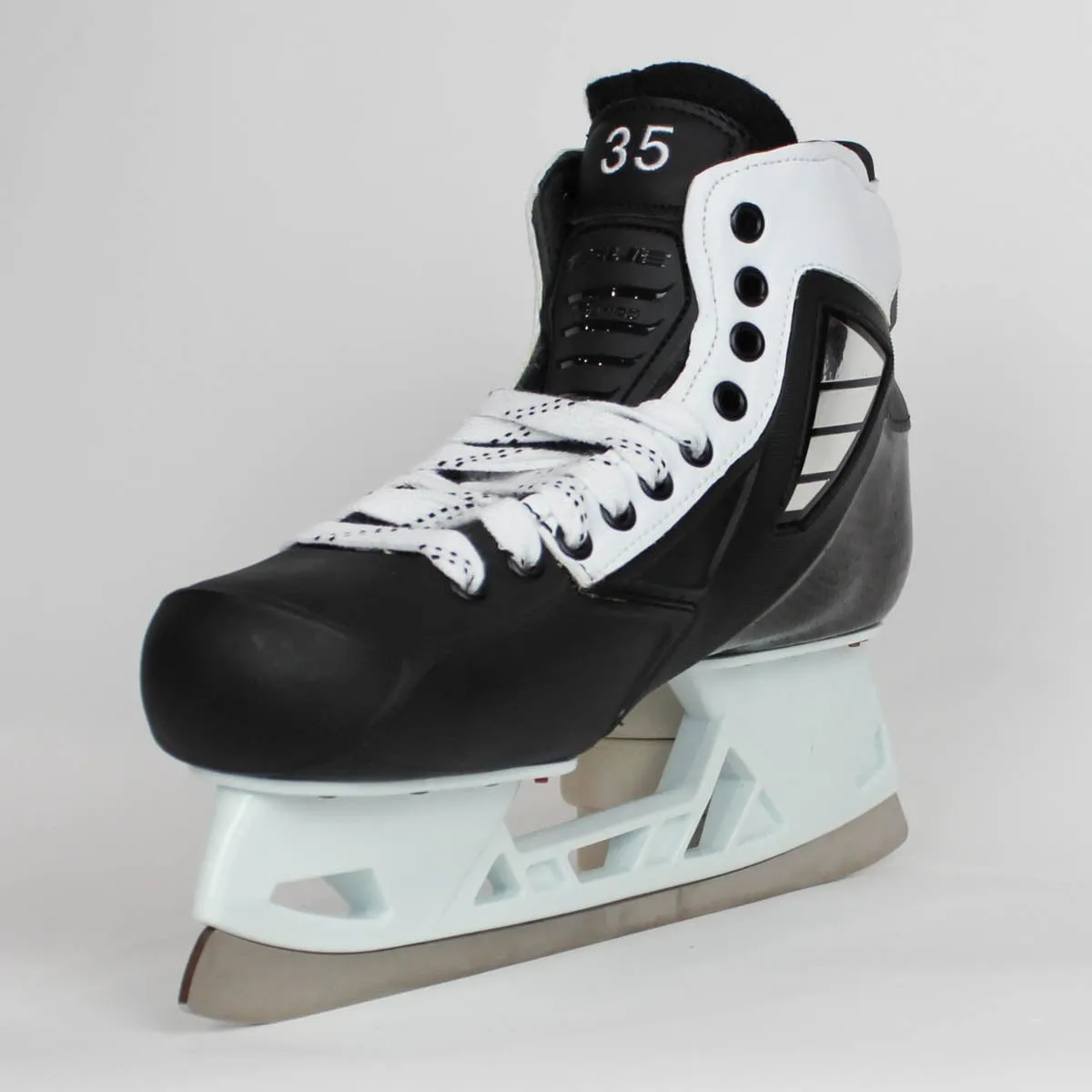 TRUE Senior Two Piece Goalie Skates - Pro Stock - White Side - "35" - Size 10
