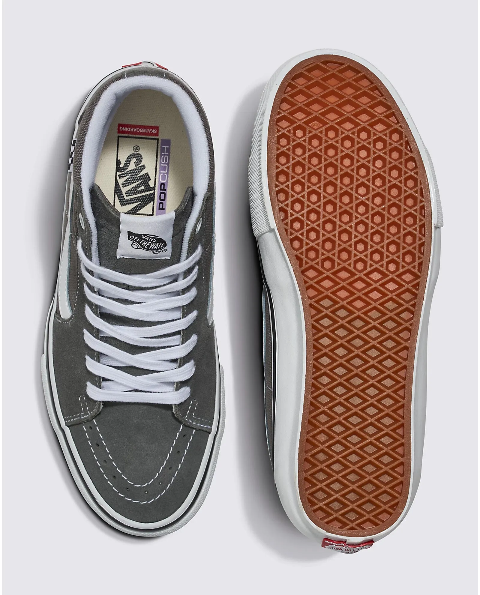 Vans Skate Sk8-Hi Shoe Pewter Grey / White