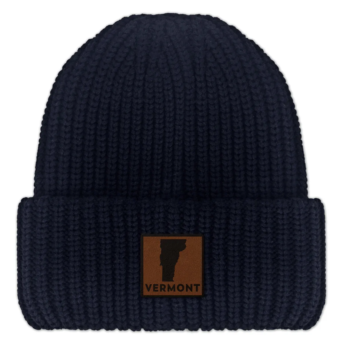 Vermont Leather Patch Chunky Knit