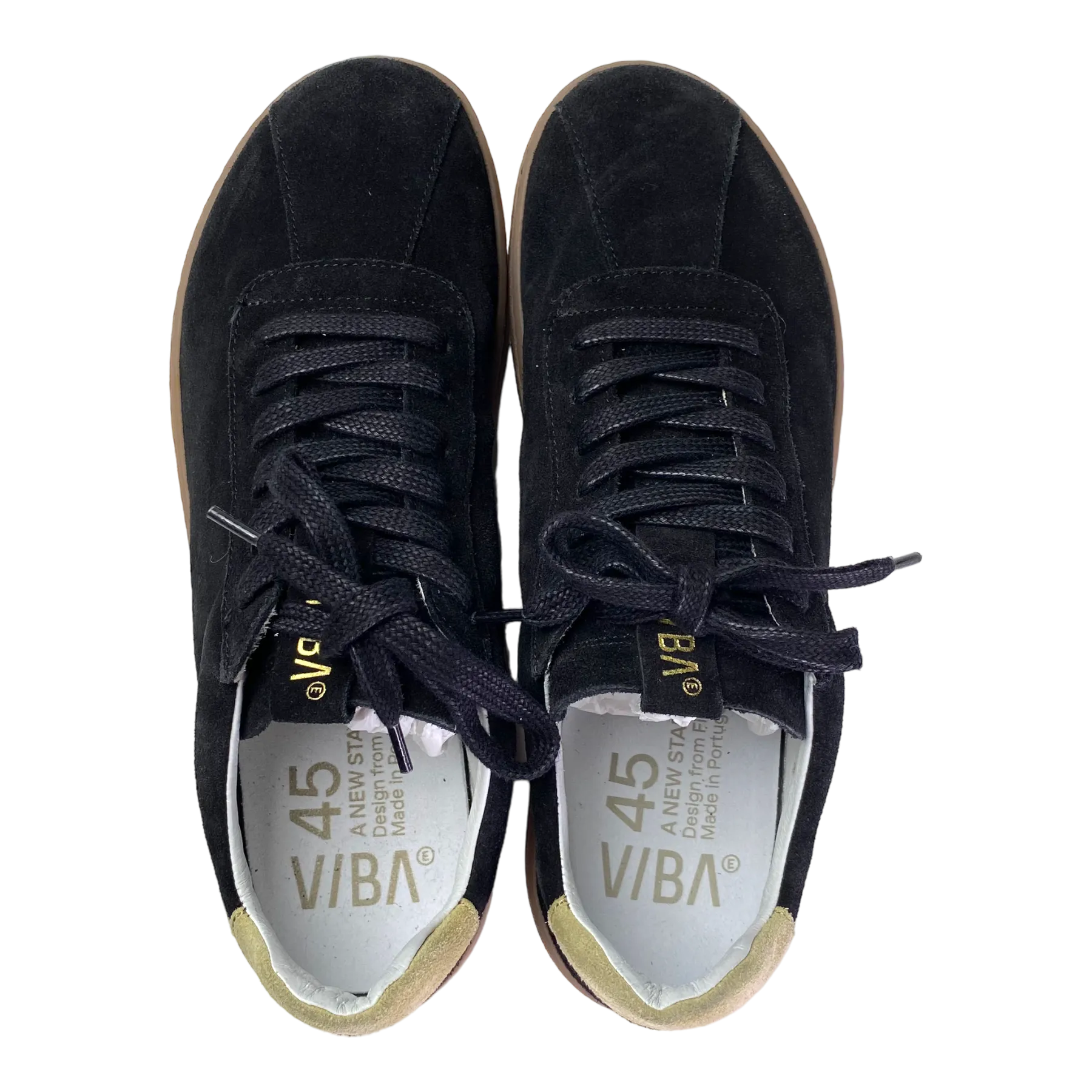 VIBAe Sydney Bio suede sneakers, black/gum | 45