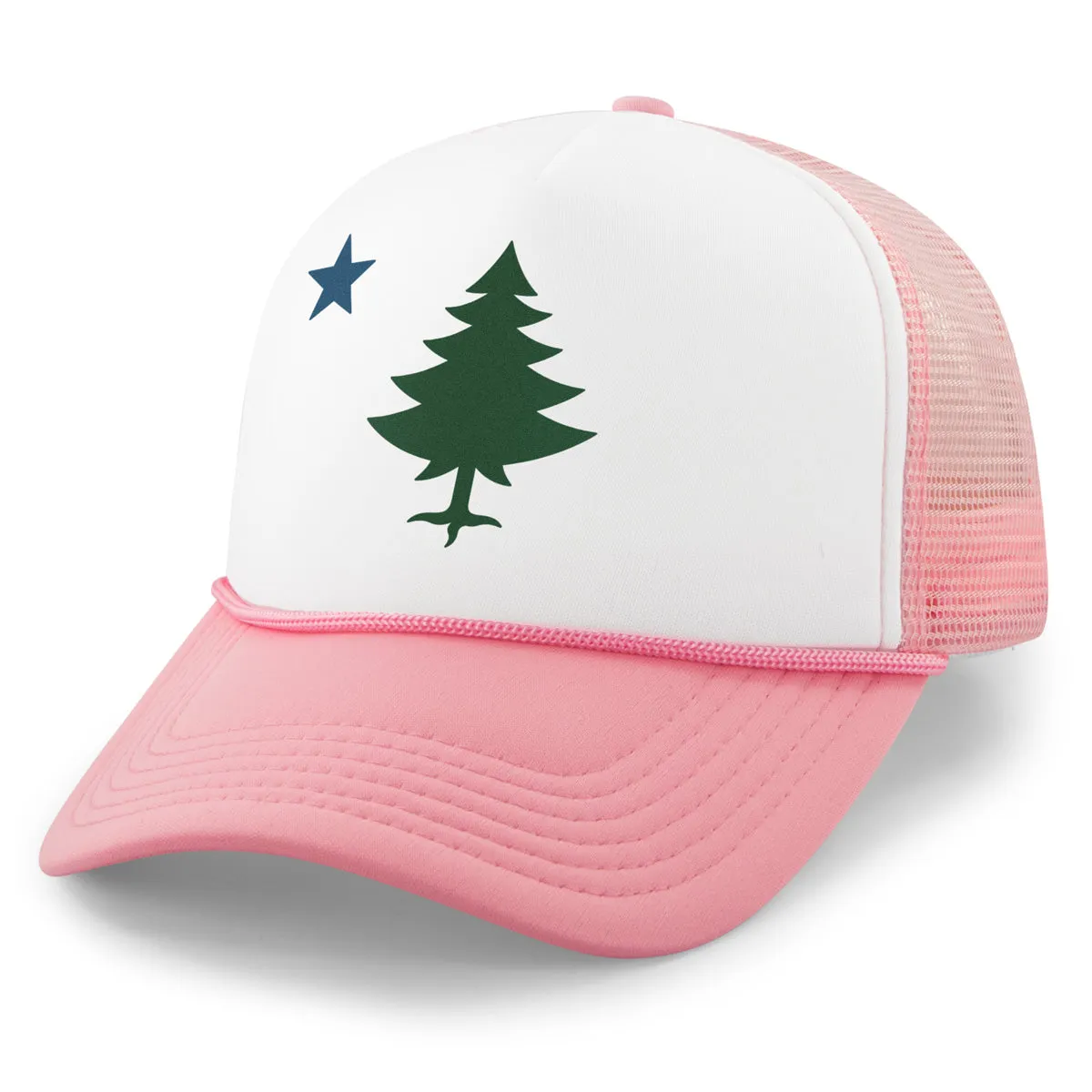 Vintage Maine Flag Foam Trucker Hat