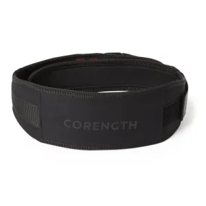Weight Training Belt with Dual Nylon Closure - Black