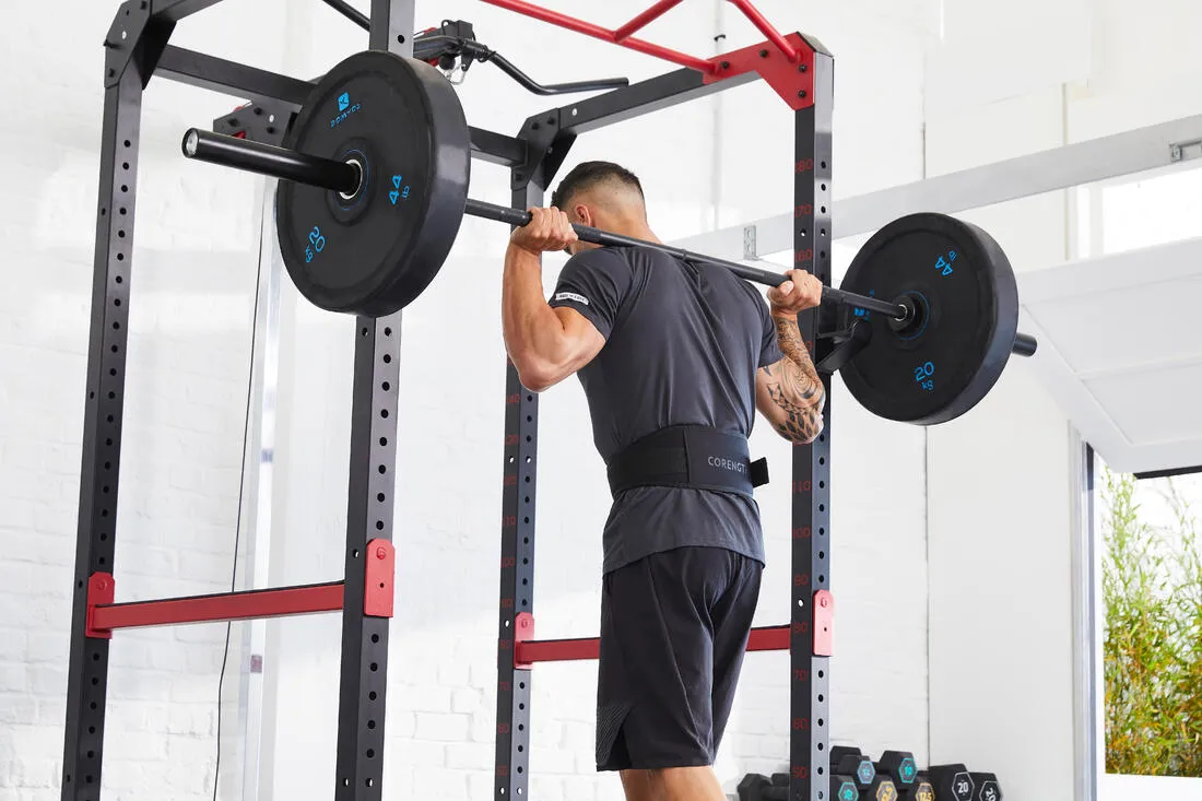 Weight Training Belt with Dual Nylon Closure - Black