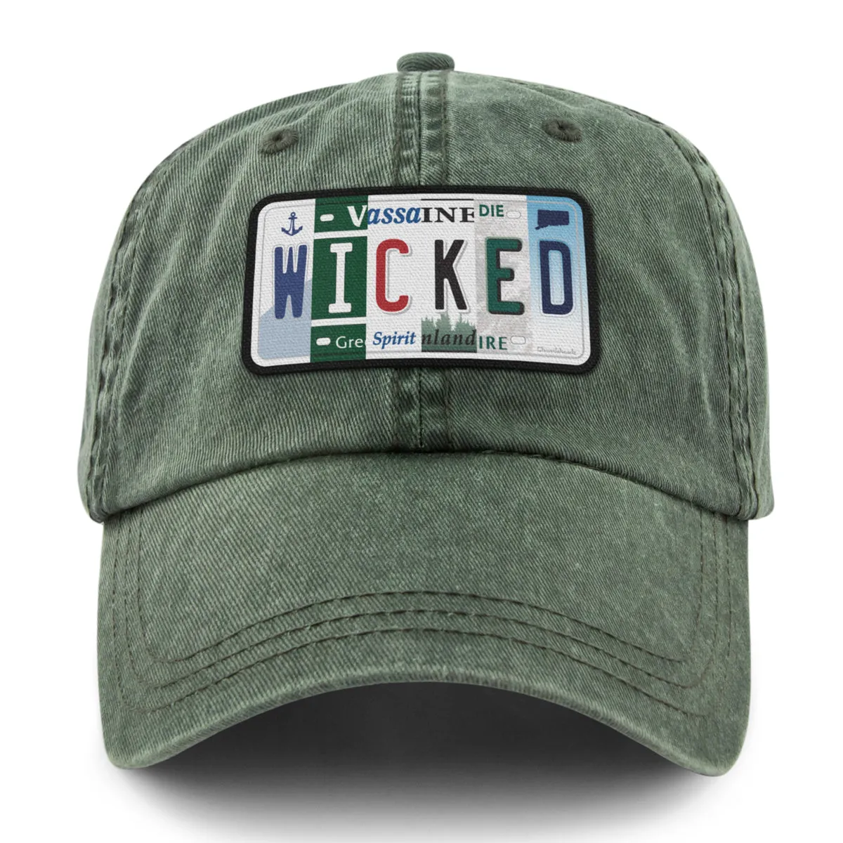Wicked License Plate Washed Dad Hat