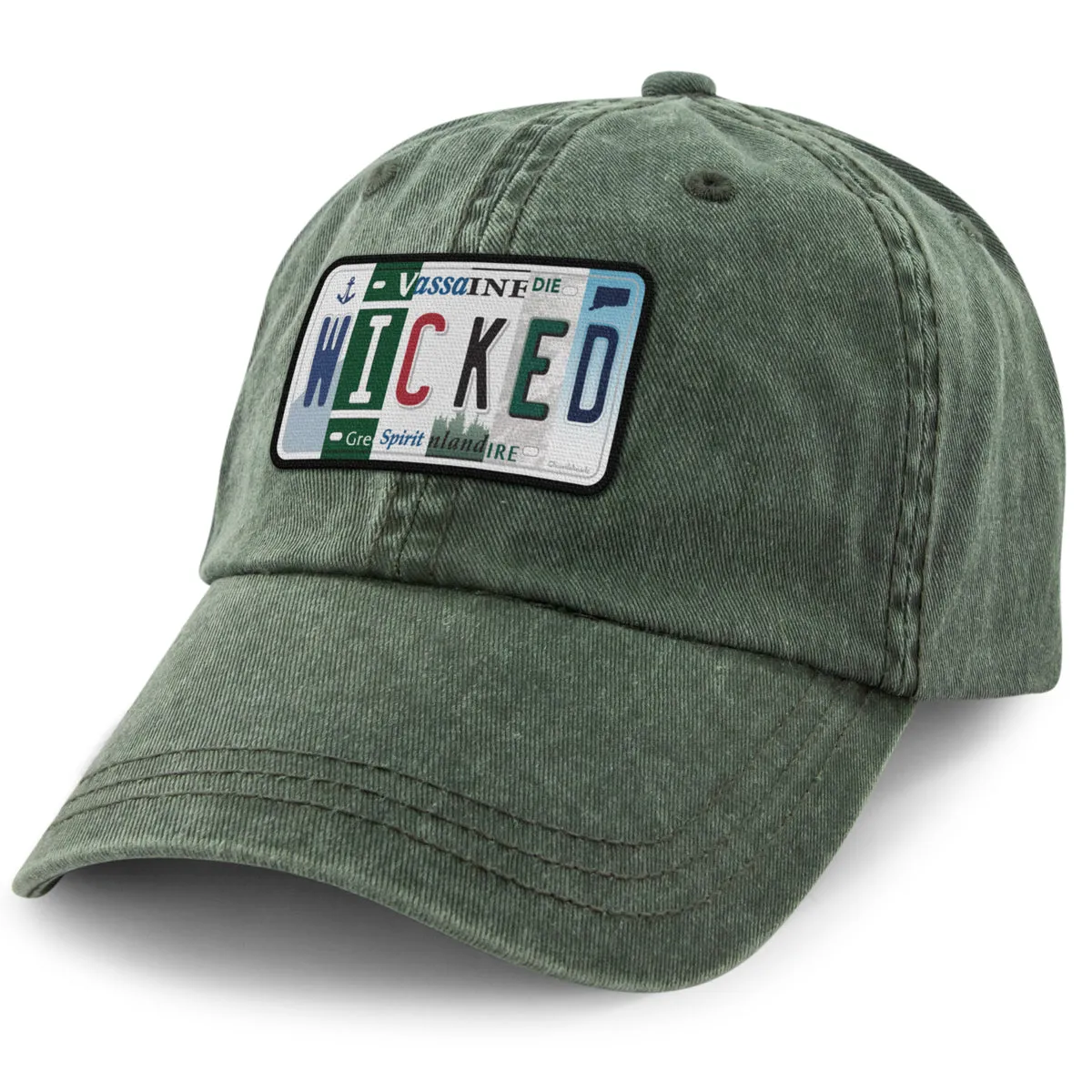 Wicked License Plate Washed Dad Hat