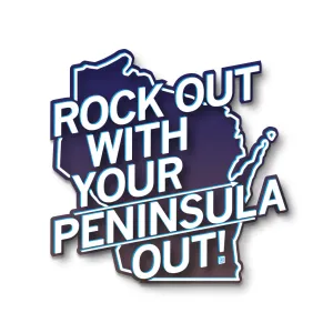 Wisconsin: Peninsula Out Die-Cut Sticker