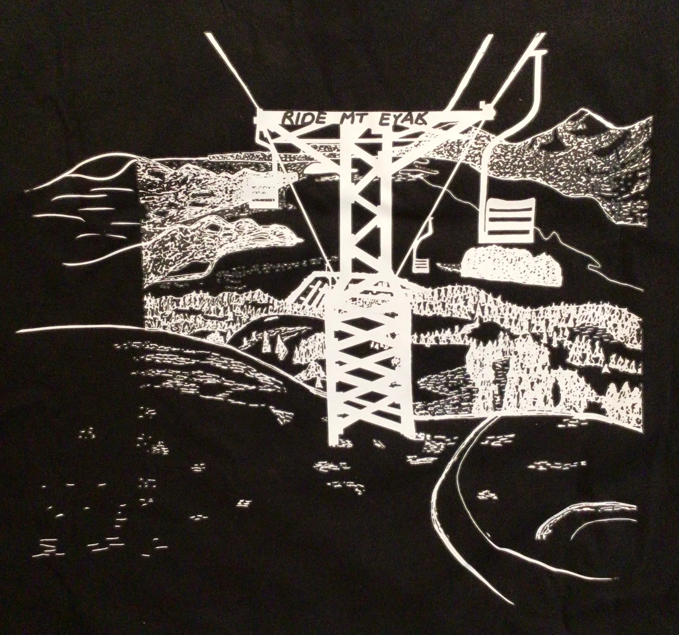 Women’s Cordova Alaska Ride Mt. Eyak T Shirt red back print