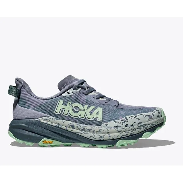 WOMEN'S HOKA SPEEDGOAT 6 1147811BLVR COLOR: BLACK/ALOE VERA