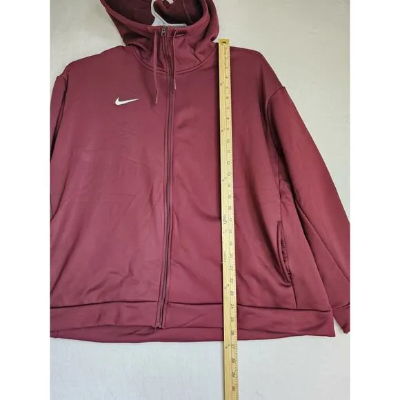 Women's Nike Therma-Fit Pullover Hoodie Burgundy(CN9340-669) X-Large